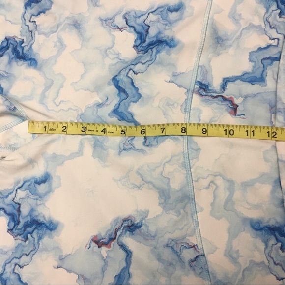 A Core Shorts Womens 2XL Pull On Active Athletic Pockets Blue Tie Dye Marble - Picture 8 of 10